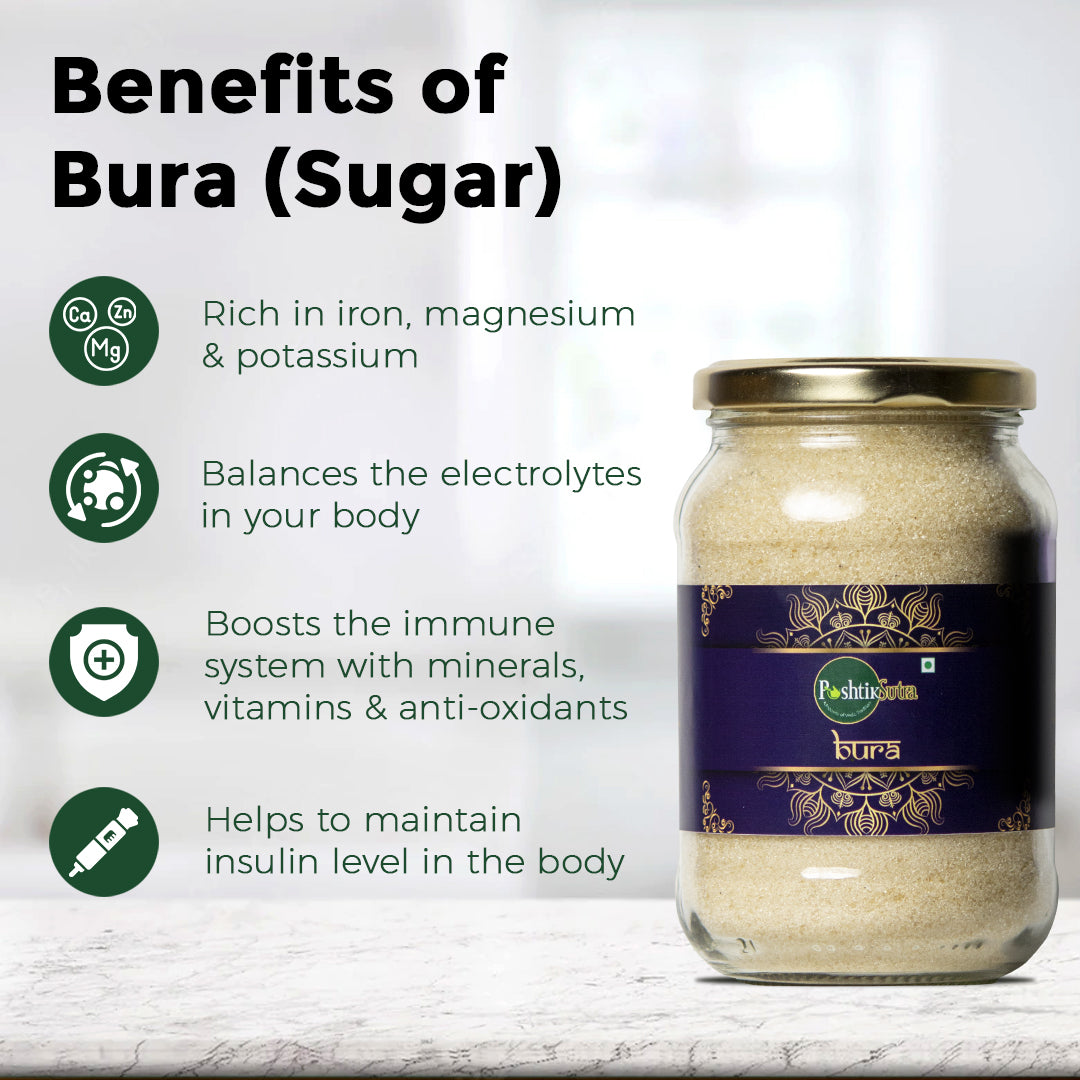Poshtik Sutra Organic Bura - Experience the natural sweetness of pure organic Bura for a delightful and wholesome treat.
