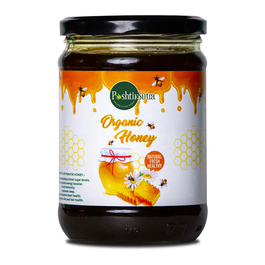 Premium natural raw honey - Unprocessed, 100% pure sweetness, thoughtfully preserved in a glass jar for superior quality