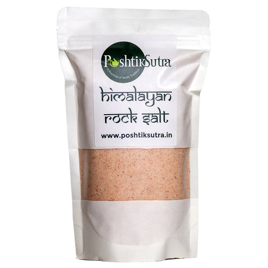 Poshtik Sutra Himalayan Rock Salt - Naturally pure crystal salt, perfect for enhancing flavour in your dishes, preservative-free.