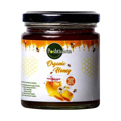 Premium natural raw honey - Unprocessed, 100% pure sweetness, thoughtfully preserved in a glass jar for superior quality